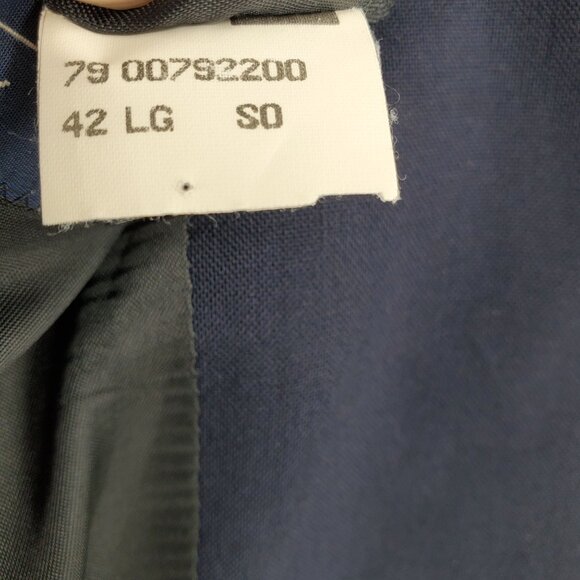 Brooks Brothers 346 Navy Blue Gold Button Double Breasted Prep Wool Blazer 42 L - Picture 9 of 16